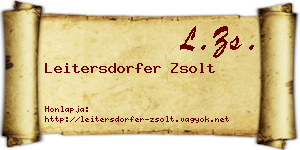 Leitersdorfer Zsolt névjegykártya